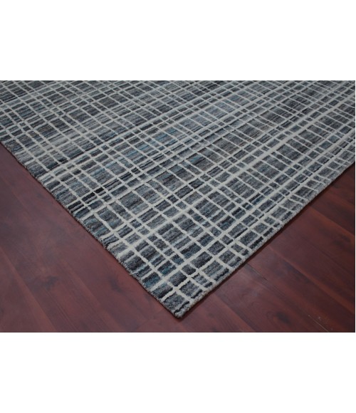 Amer Paradise Lorette Gray Hand-Woven Wool Blend Area Rug 5'x8'