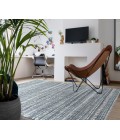 Amer Paradise Lorette Gray/Blue Hand-Woven Wool Blend Area Rug 3'x5'