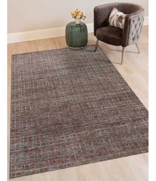 Amer Paradise Lorette Brick Red Hand-Woven Wool Blend Area Rug 3'x5'