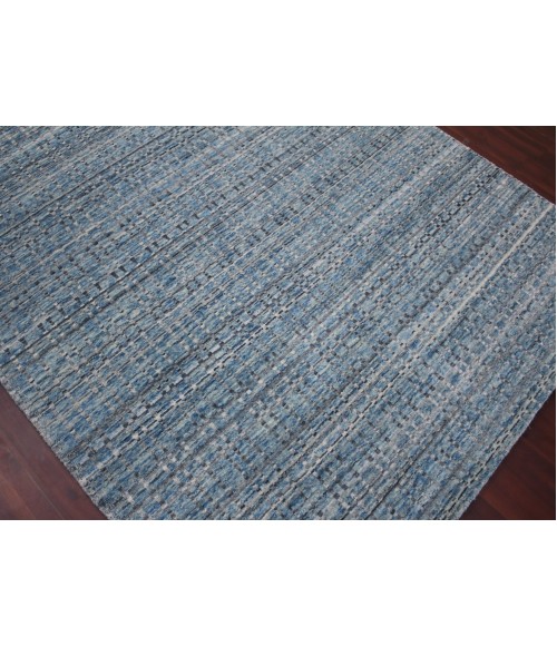 Amer Paradise Lorette Blue Hand-Woven Wool Blend Area Rug 5'x8'