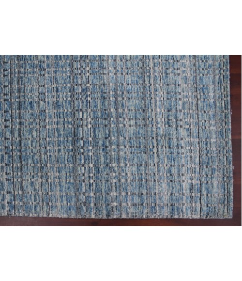 Amer Paradise Lorette Blue Hand-Woven Wool Blend Area Rug 5'x8'