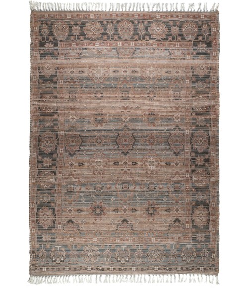 Amer Prairie Hays Blue/Green Jute/Polyester Flatweave Area Rug 2'x3'