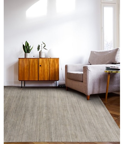 Amer Raffia Kinston Beige Hand-woven Wool Blend Area Rug 5'x8'