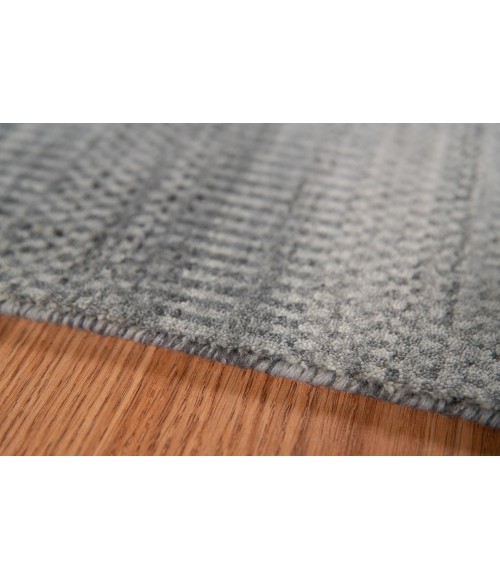 Amer Raffia Kinston Silver Hand-woven Wool Blend Area Rug 5'x8'