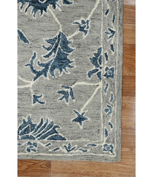 Amer Romania Hope Gray Hand-Hooked Wool Area Rug 8'x10'