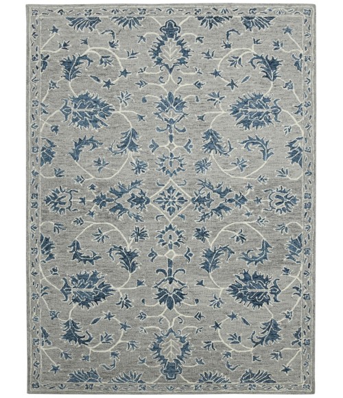 Amer Romania Hope Gray Hand-Hooked Wool Area Rug 8'x10'