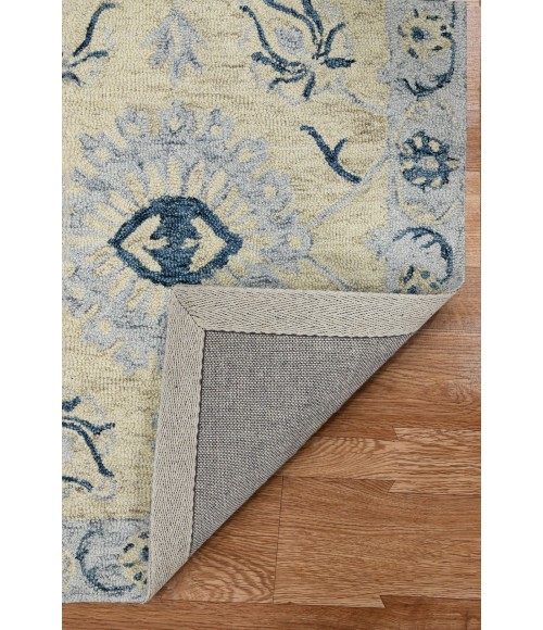 Amer Romania Newburg Light Blue Hand-Hooked Wool Area Rug 8'x10'