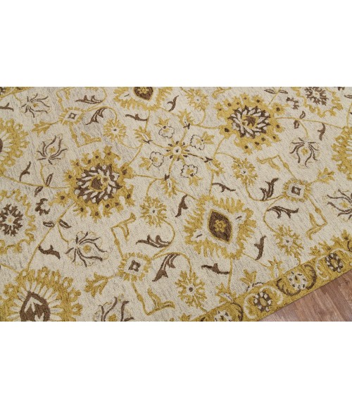 Amer Romania Newburg Gold Hand-Hooked Wool Area Rug 8'x10'