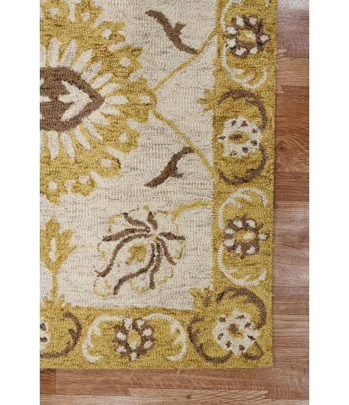 Amer Romania Newburg Gold Hand-Hooked Wool Area Rug 8'x10'