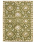 Amer Romania Newburg Olive Green Hand-Hooked Wool Area Rug 8'x10'