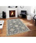 Amer Romania Newburg Gray Hand-Hooked Wool Area Rug 8'x10'