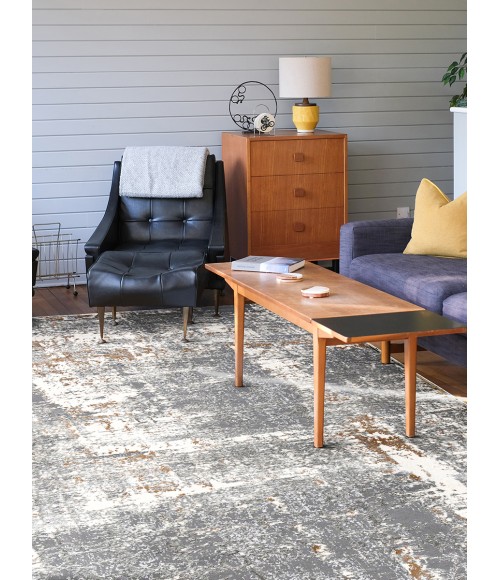 Amer Savannah Milan Gray Polyester Blend Area Rug 5'3"x7'9"