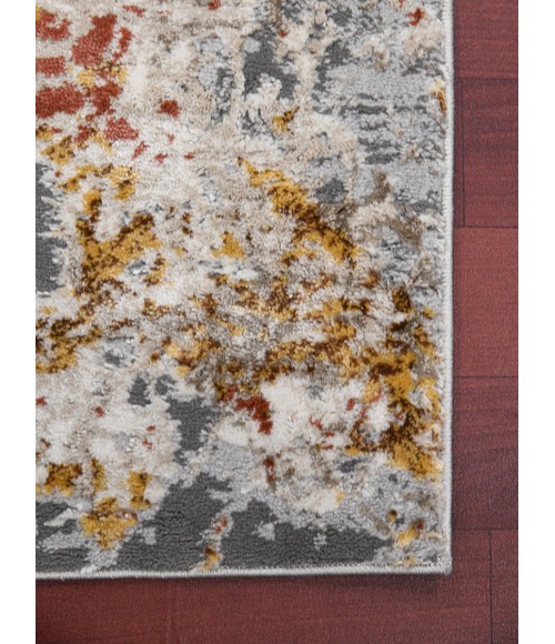 Amer Savannah Gracielle Ivory/Gray Polyester Blend Area Rug 5'3"x7'9"