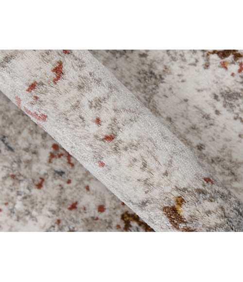 Amer Savannah Gracielle Ivory/Gray Polyester Blend Area Rug 5'3"x7'9"