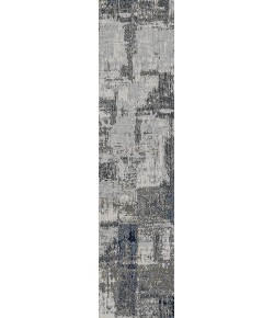 Amer Savannah SAV-8 Hannah Gray/Blue Rug 2 ft. 8 in. X 10 ft. Runner