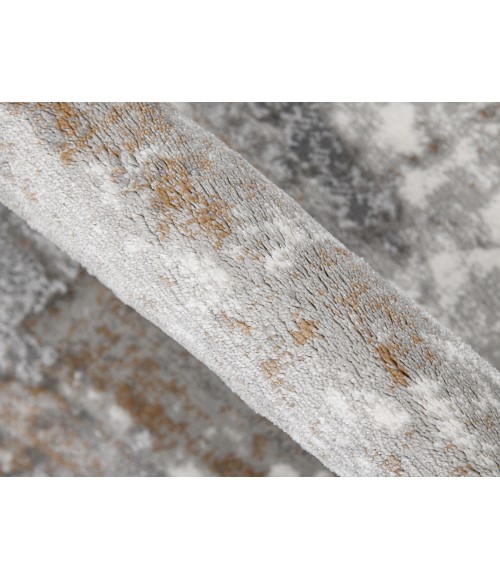 Amer Savannah Hannah Gray/Blue Polyester Blend Area Rug 8'10"x11'10"