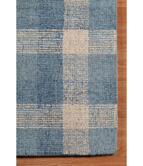 Amer Tartan Cartwell Blue Plaid Hand-Tufted Wool Area Rug 3'6"x5'6"