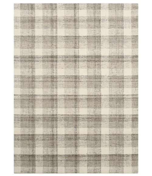Amer Tartan Cartwell Sand Plaid Hand-Tufted Wool Area Rug 9'x13'
