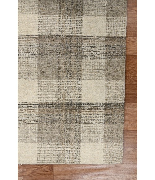 Amer Tartan Cartwell Sand Plaid Hand-Tufted Wool Area Rug 9'x13'