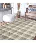 Amer Tartan Cartwell Sand Plaid Hand-Tufted Wool Area Rug 9'x13'