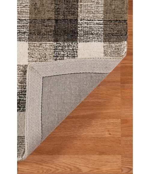 Amer Tartan Cartwell Khaki Plaid Hand-Tufted Wool Area Rug 2'x3'
