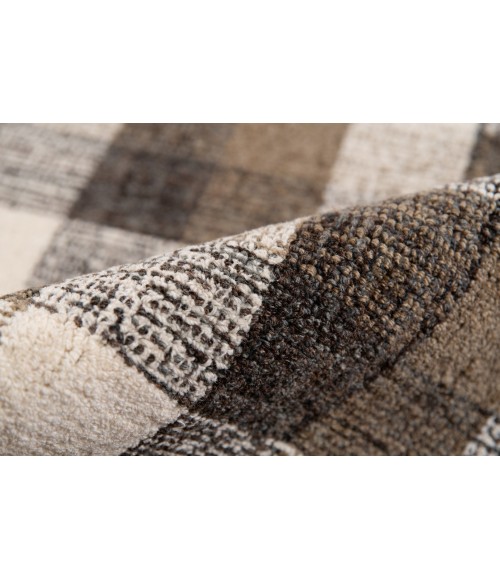Amer Tartan Cartwell Khaki Plaid Hand-Tufted Wool Area Rug 2'x3'