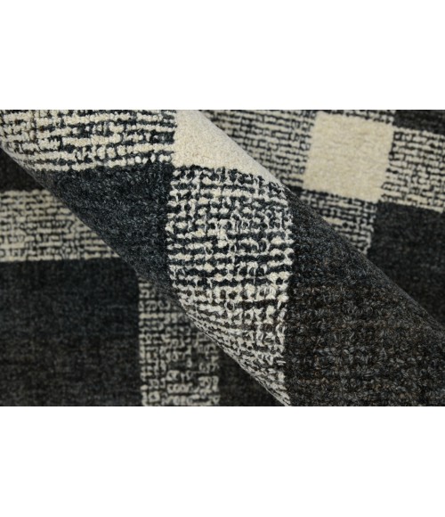 Amer Tartan Cartwell Charcoal Plaid Hand-Tufted Wool Area Rug 5'x7'6"