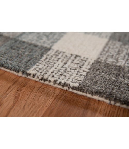 Amer Tartan Cartwell Dark Gray Plaid Hand-Tufted Wool Area Rug 9'x13'