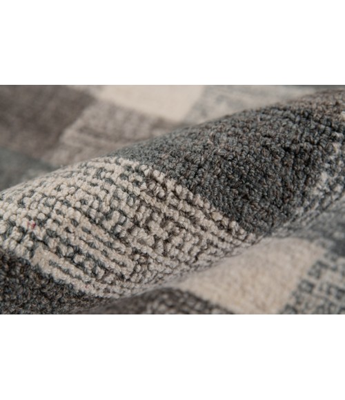 Amer Tartan Cartwell Dark Gray Plaid Hand-Tufted Wool Area Rug 9'x13'