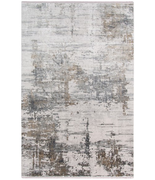 Amer Venice Frasier Ivory/Gold Abstract Area Rug 4'11"x7'6"
