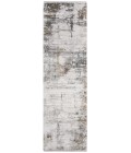Amer Venice Frasier Ivory/Gold Abstract Runner Rug 3'x9'10"
