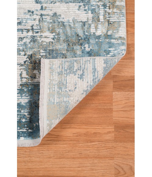 Amer Venice Hayden Ivory/Blue Abstract Area Rug 2'x3'