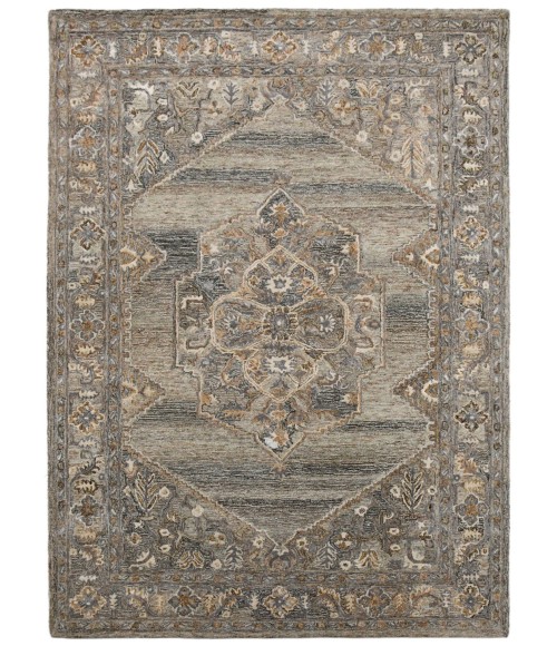 Amer Vestige Kersey Brown Hand-Tufted Wool Blend Area Rug 5'x7'6"