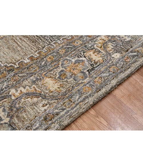 Amer Vestige Kersey Brown Hand-Tufted Wool Blend Area Rug 5'x7'6"