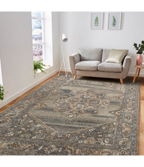 Amer Vestige Kersey Brown Hand-Tufted Wool Blend Area Rug 5'x7'6"
