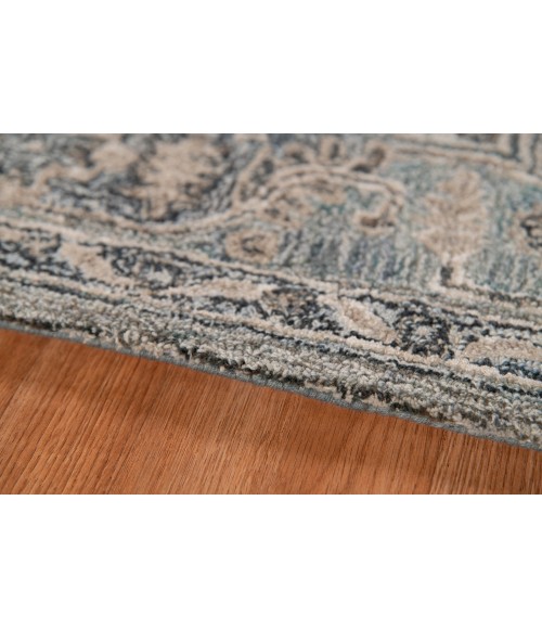 Amer Vestige Jericha Blue Hand-Tufted Wool Blend Area Rug 3'6"x5'6"