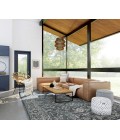 Amer Vestige Jericha Blue Hand-Tufted Wool Blend Area Rug 3'6"x5'6"