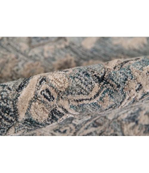 Amer Vestige Jericha Blue Hand-Tufted Wool Blend Area Rug 3'6"x5'6"