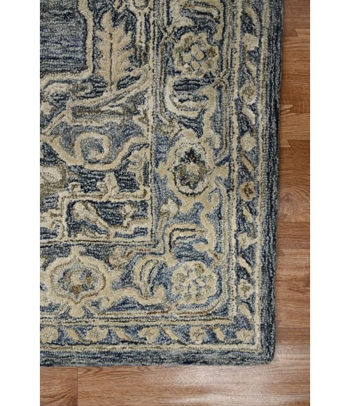 Amer Vestige Nucia Blue/Taupe Hand-Tufted Wool Blend Area Rug 5'x7'6"