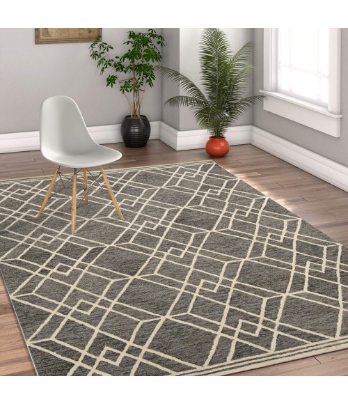 Amer Vista Duncan Taupe Hand-Hooked Wool Area Rug 2'x3'