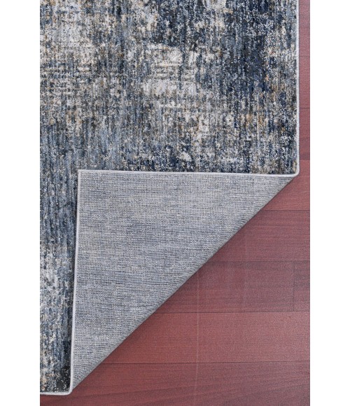 Amer Vermont Bianca Gray/Orange Polyester Area Rug 7'10" x 9'10"
