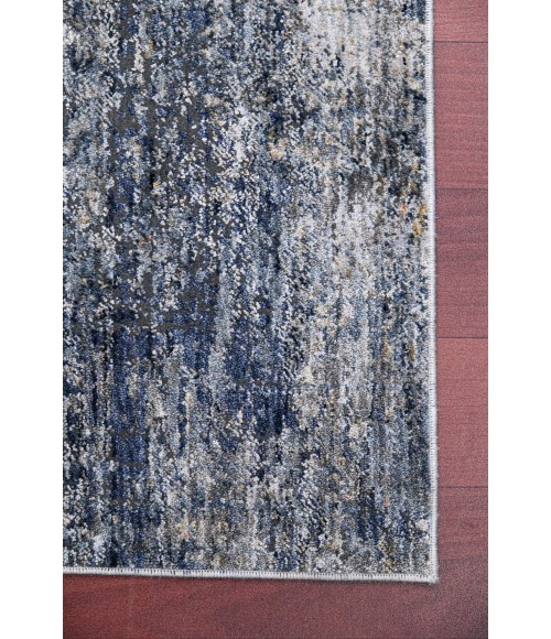 Amer Vermont Bianca Gray/Orange Polyester Area Rug 7'10" x 9'10"