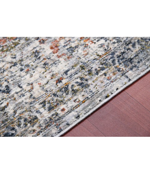 Amer Vermont Chelsea Gray/Ivory Polyester Area Rug 7'10" x 9'10"