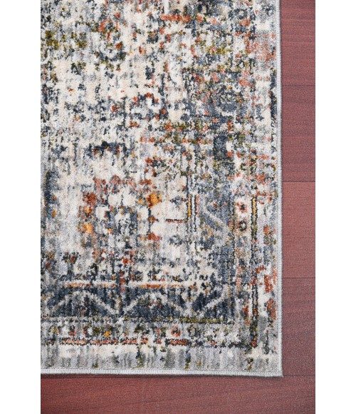 Amer Vermont Chelsea Gray/Ivory Polyester Area Rug 7'10" x 9'10"