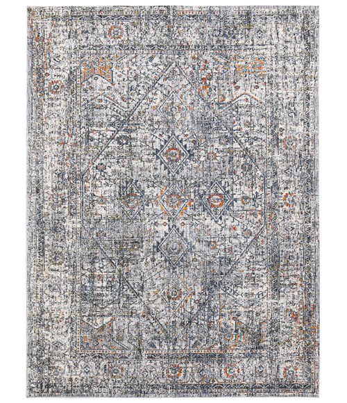 Amer Vermont Chelsea Gray/Ivory Polyester Area Rug 7'10" x 9'10"