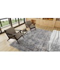 Amer Vermont Chelsea Gray/Ivory Polyester Area Rug 7'10" x 9'10"