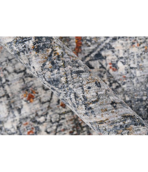 Amer Vermont Chelsea Gray/Ivory Polyester Area Rug 7'10" x 9'10"