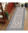 Amer Vermont Glidel Ivory/Gray Polyester Runner Rug 2'7" x 8'