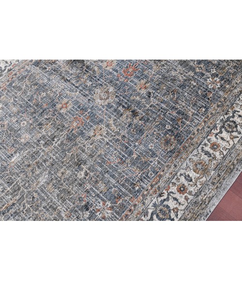 Amer Vermont Glidel Charcoal Polyester Area Rug 5'3" x 7'6"