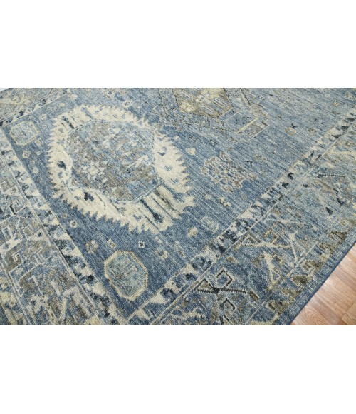Willow Area Rug Amer Willow Mesa Blue Hand-knotted Wool Area Rug 8'x10'